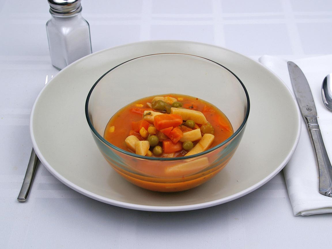 Calories in 0.63 can(s) of Campbell's Chunky Vegetable Soup - Healthy Request