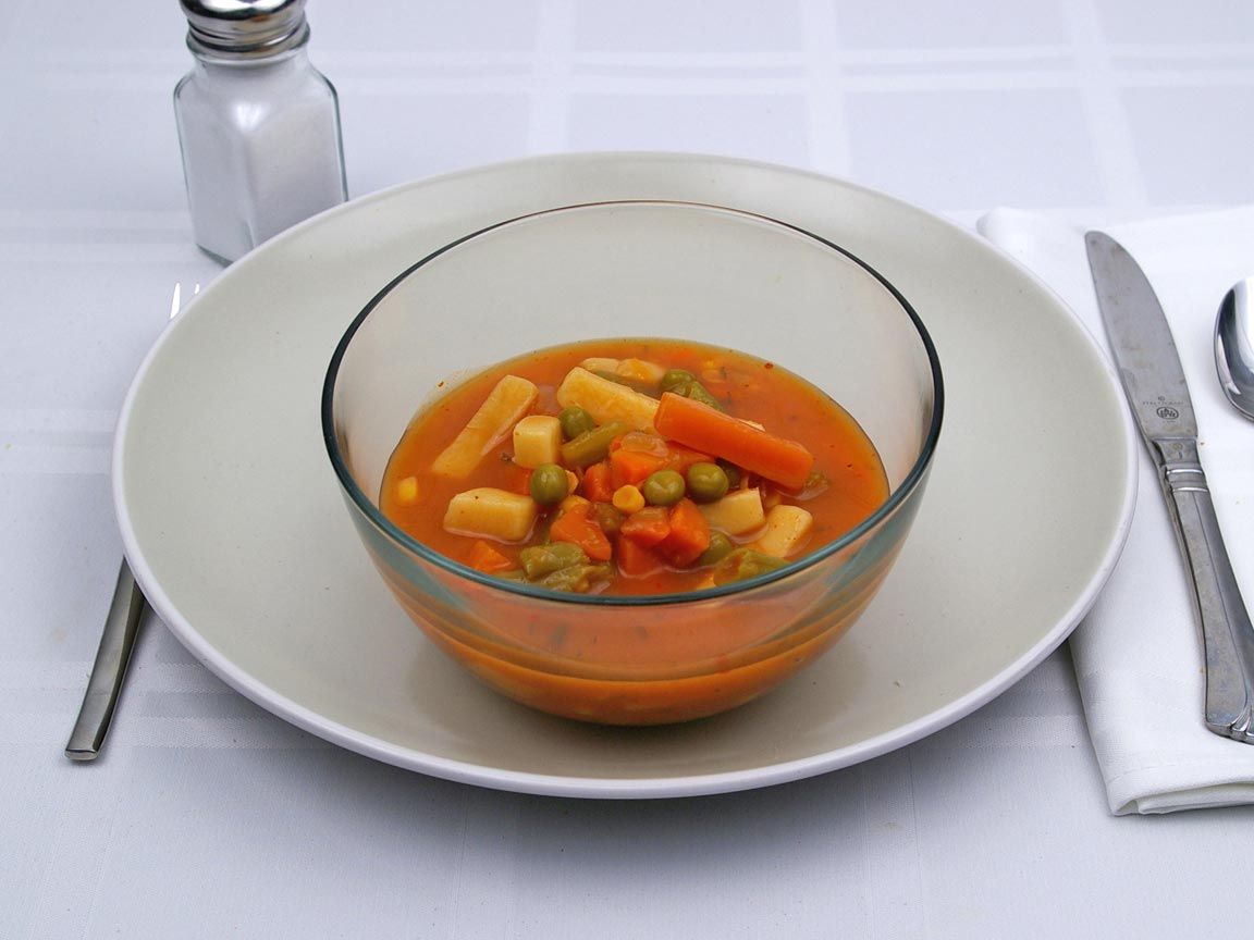 Calories in 0.75 can(s) of Campbell's Chunky Vegetable Soup - Healthy Request