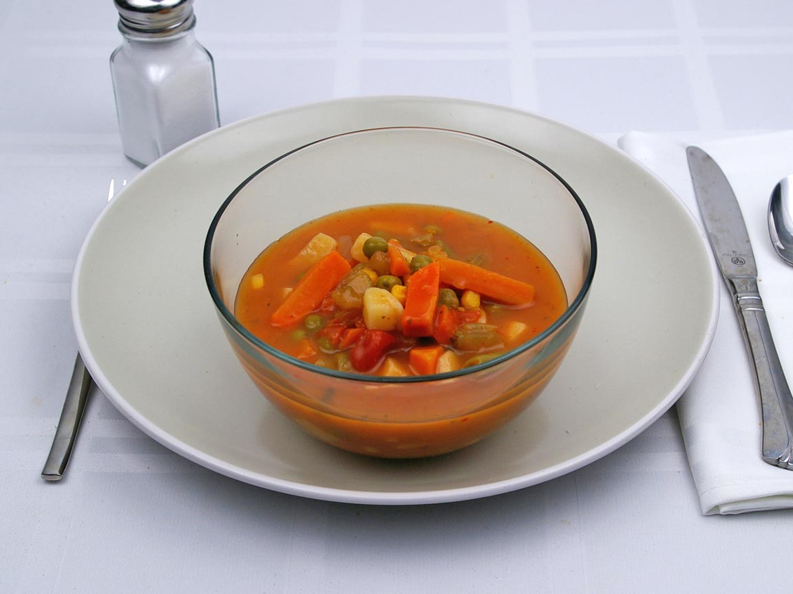 Calories in 0.88 can(s) of Campbell's Chunky Vegetable Soup - Healthy Request