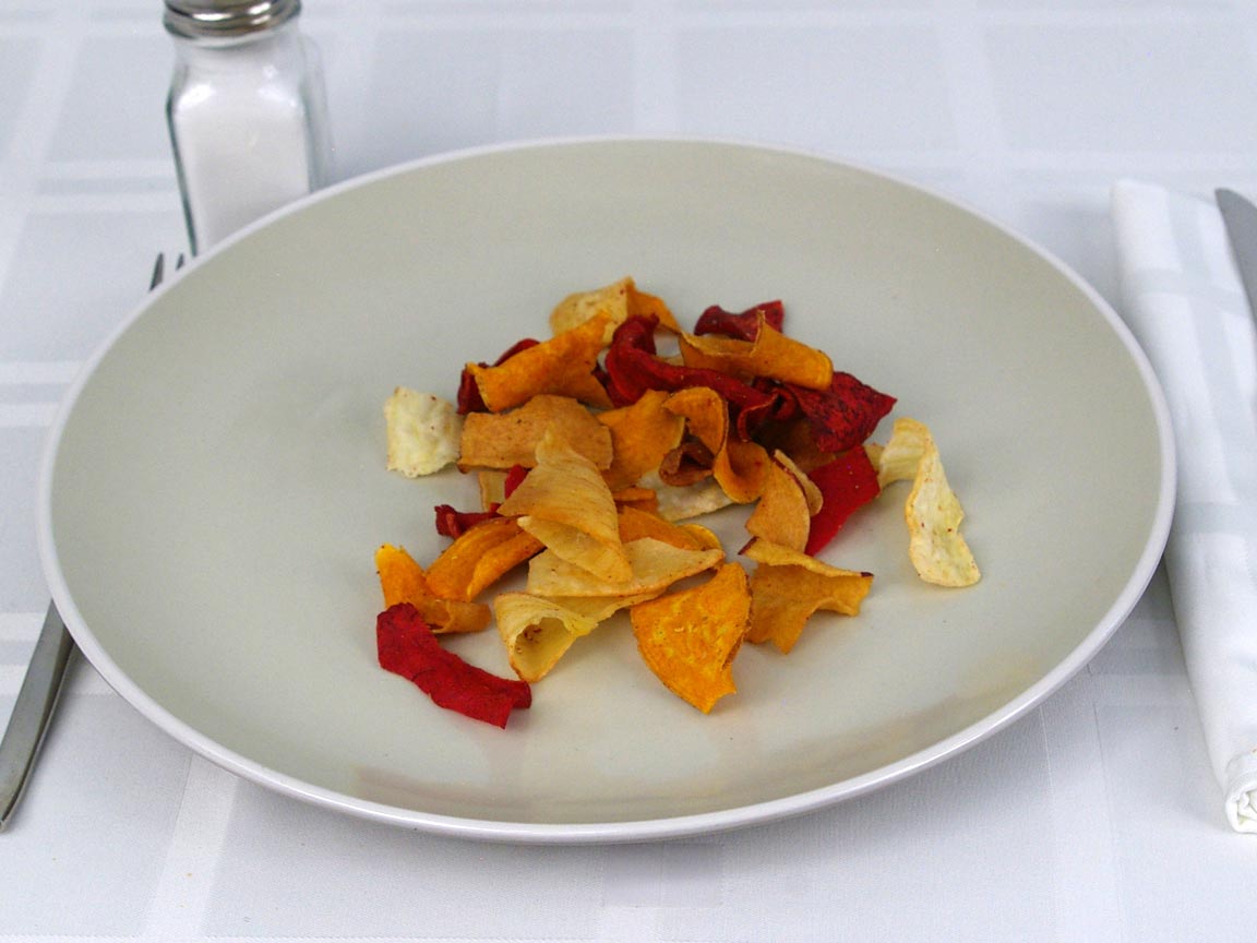 Calories in 28 grams of Terra Vegetable Chips Original