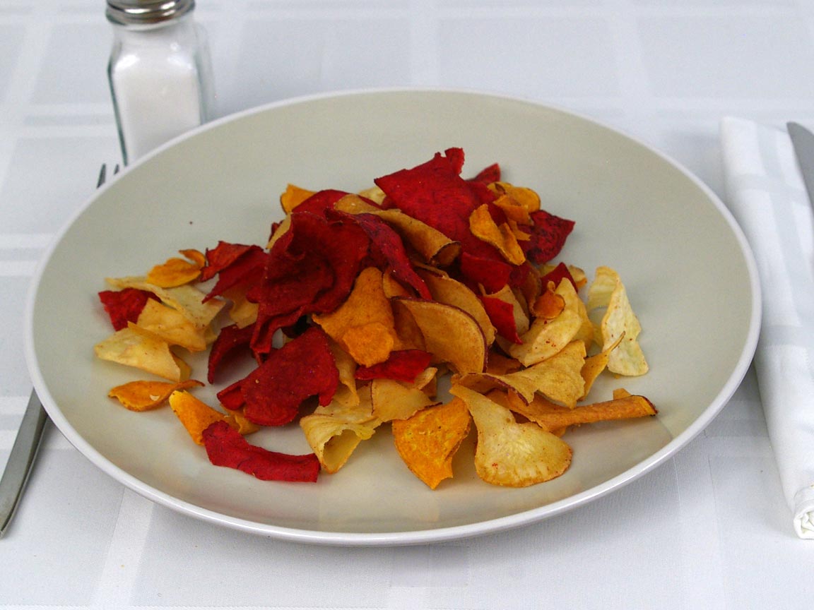 Calories in 70 grams of Terra Vegetable Chips Original
