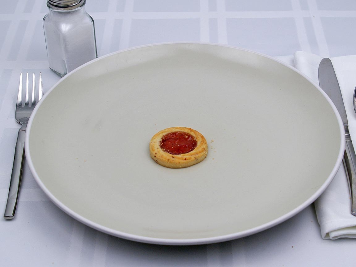 Calories in 1 cookie(s) of Thumbprint Cookie - Strawberry