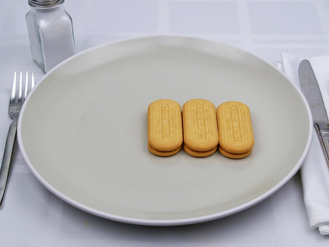 Calories in 3 cookie(s) of Vienna Fingers Cookie