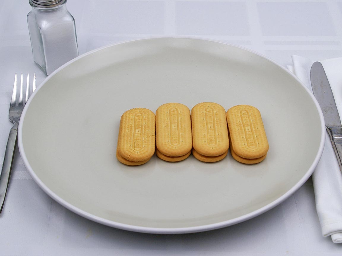 Calories in 4 cookie(s) of Vienna Fingers Cookie