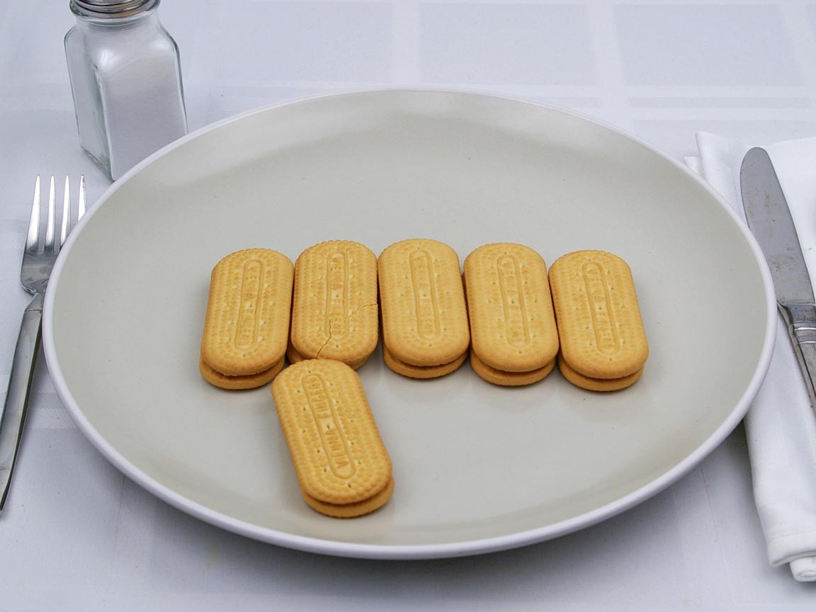 Calories in 6 cookie(s) of Vienna Fingers Cookie
