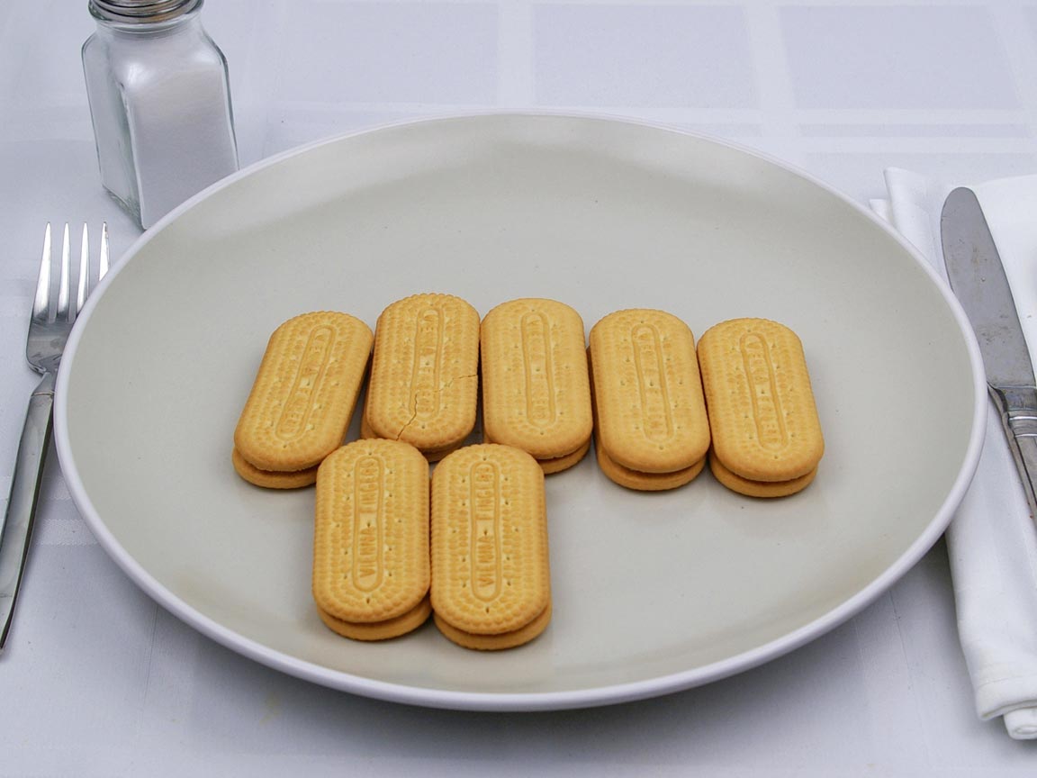 Calories in 7 cookie(s) of Vienna Fingers Cookie