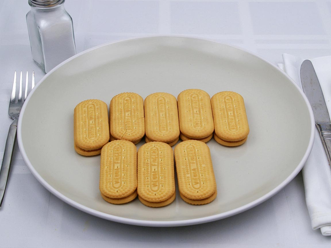 Calories in 8 cookie(s) of Vienna Fingers Cookie