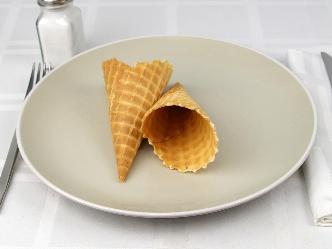 Calories in 2 cone(s) of Waffle Cone
