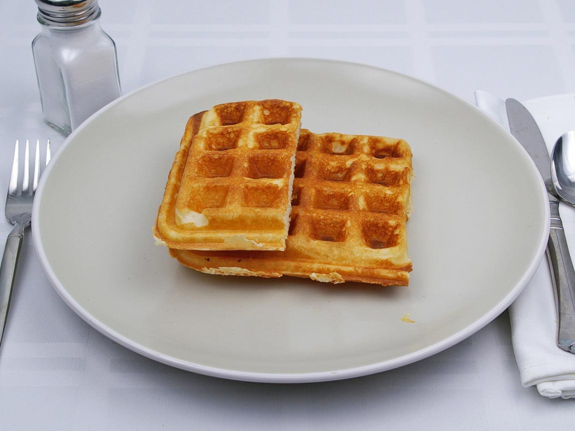 Calories in 1.5 waffle(s) of Waffle - Avg
