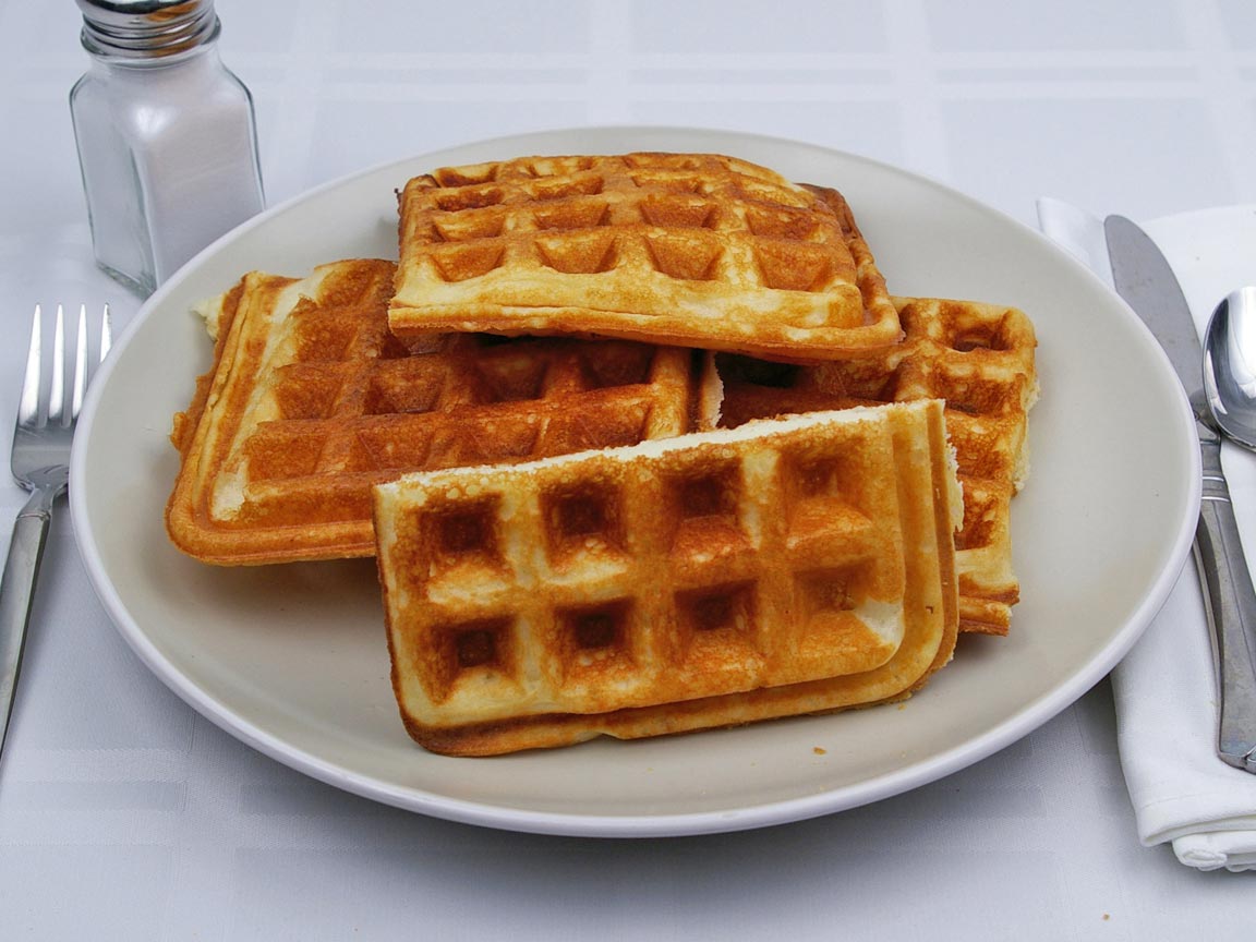 Calories in 3.5 waffle(s) of Waffle - Avg
