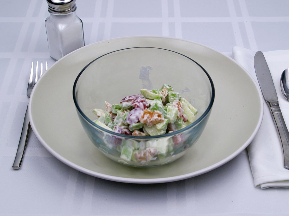 Calories in 1.25 cup(s) of Waldorf Salad - Classic - Avg