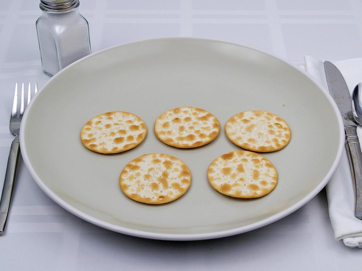 Calories in 5 cracker(s) of Carr's Table Water Crackers