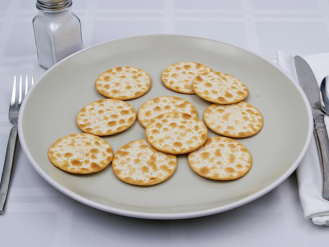 Calories in 10 cracker(s) of Carr's Table Water Crackers
