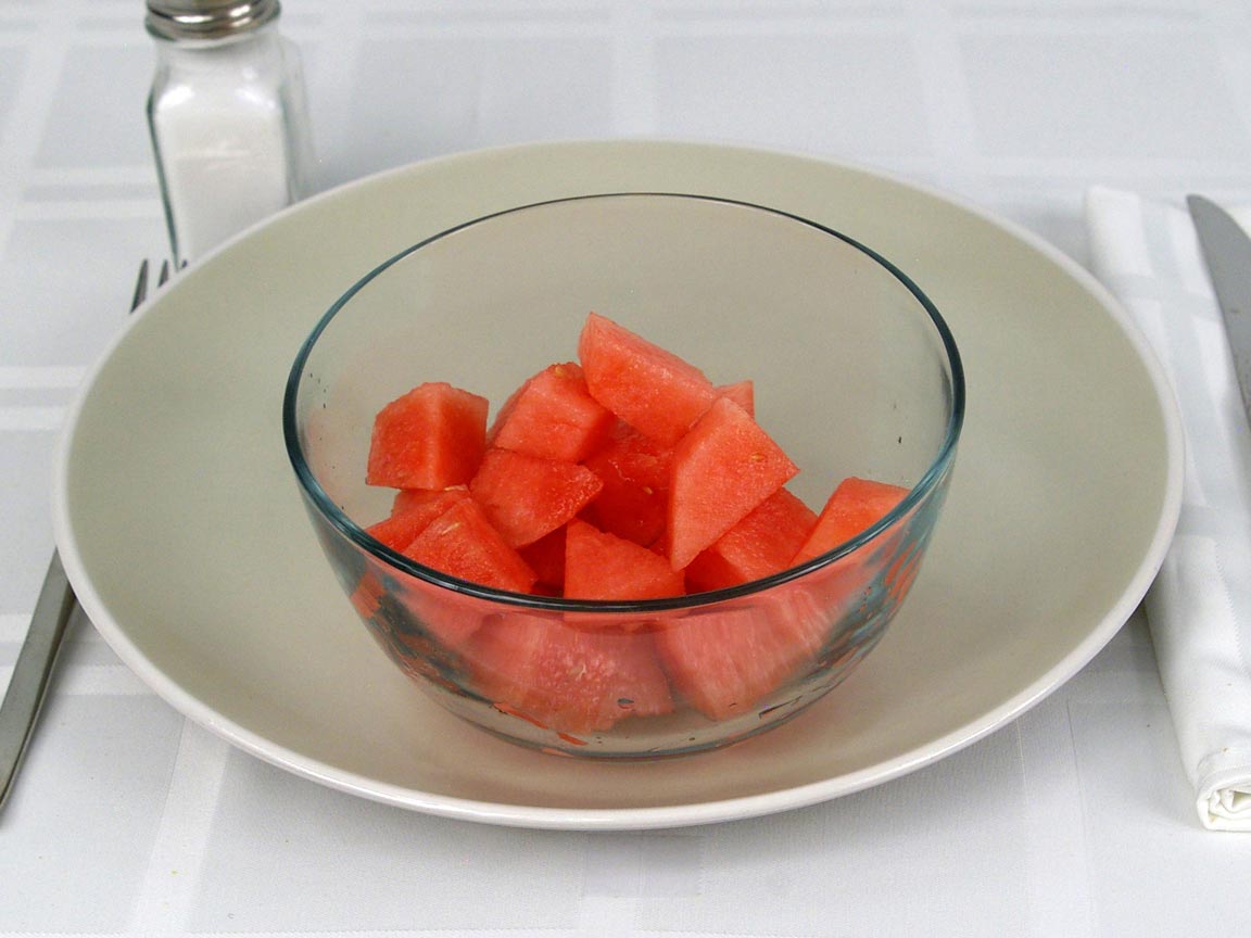 Calories in 170 grams of Watermelon Chunks