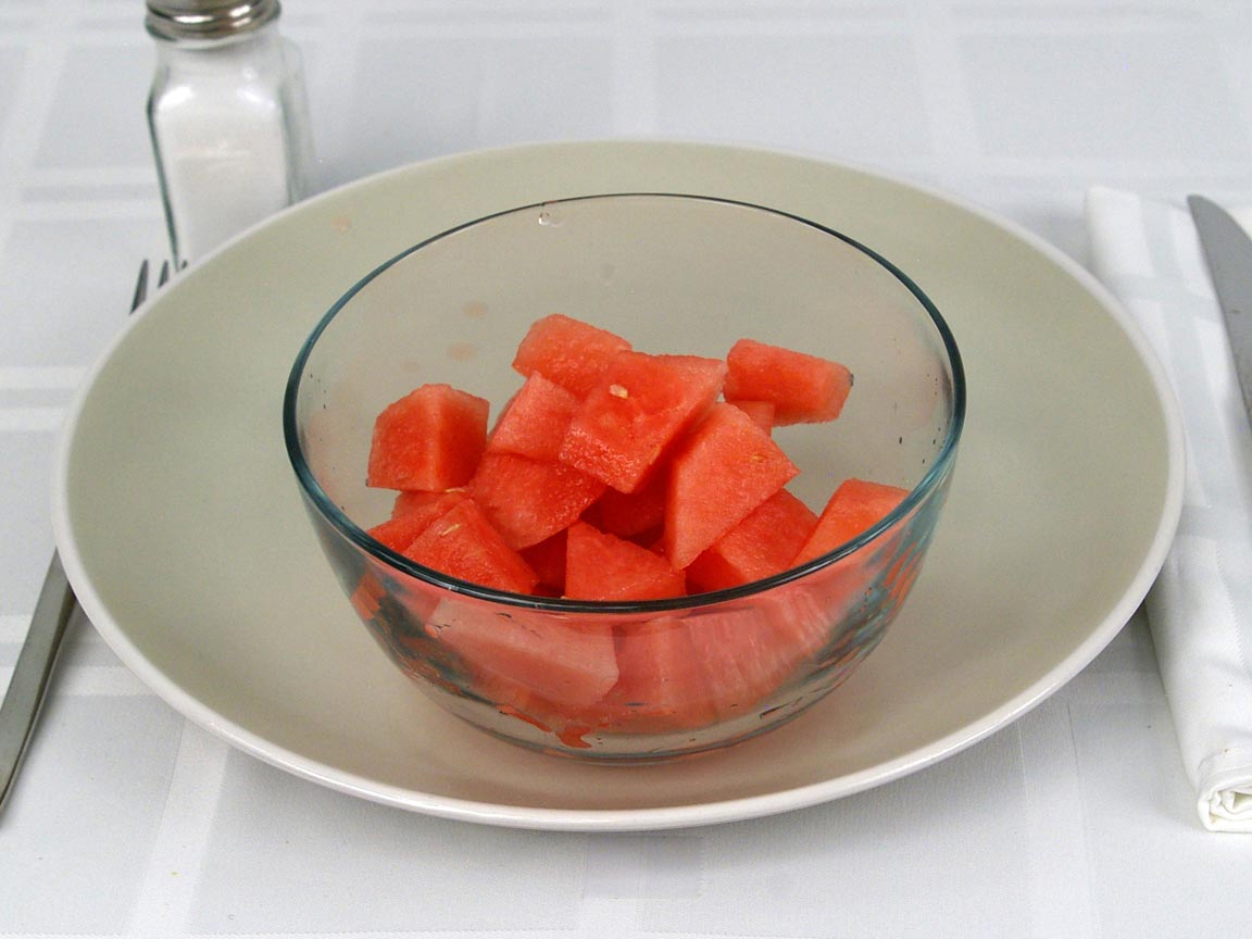 Calories in 198 grams of Watermelon Chunks