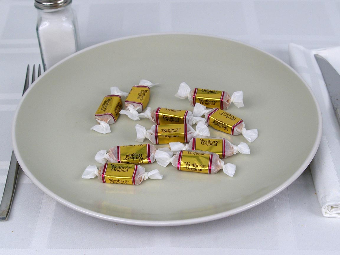 Calories in 10.01 ea(s) of Werther's Soft Caramels