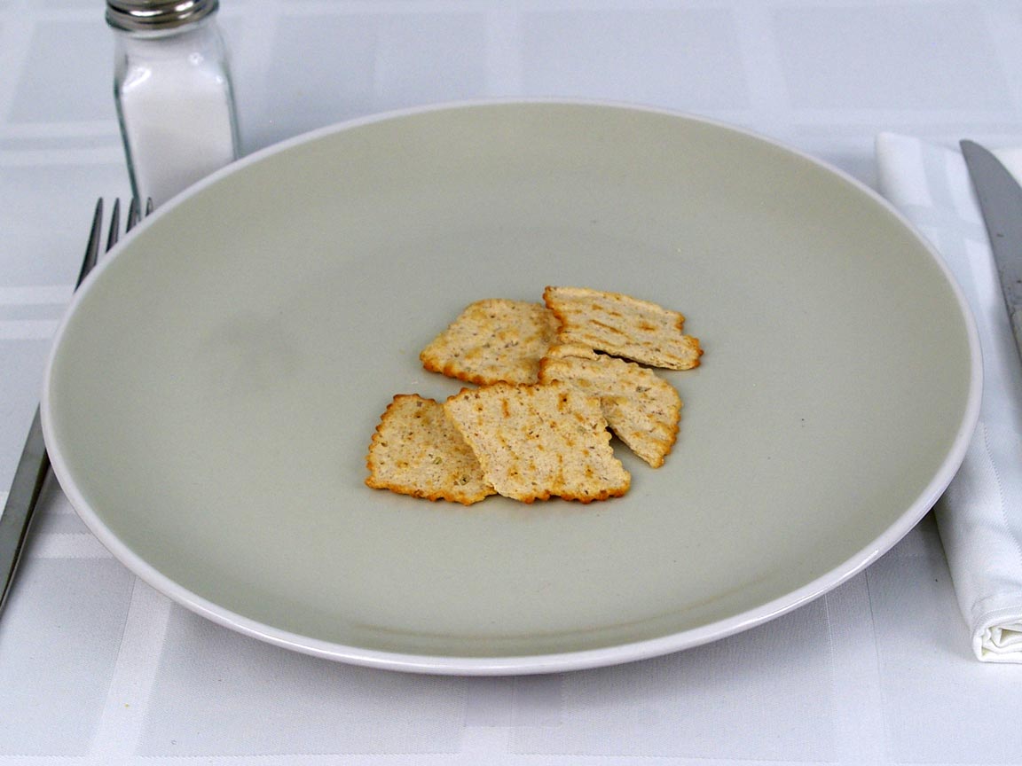 Calories in 7 grams of Wheat Thins Toasted Chips