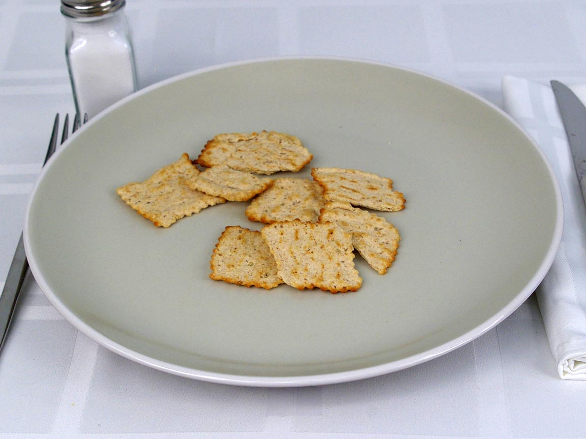 Calories in 14 grams of Wheat Thins Toasted Chips