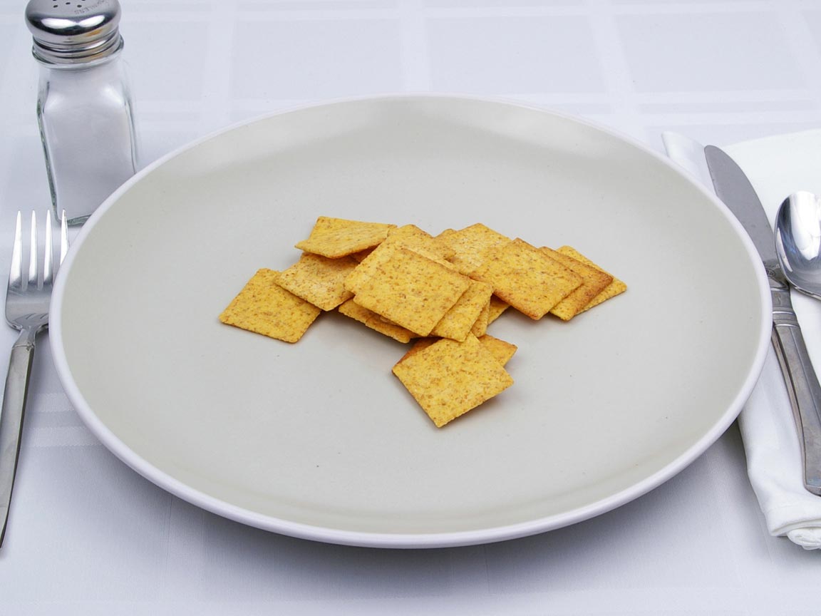 Calories in 20 cracker(s) of Wheat Thins Crackers - Hint of Salt