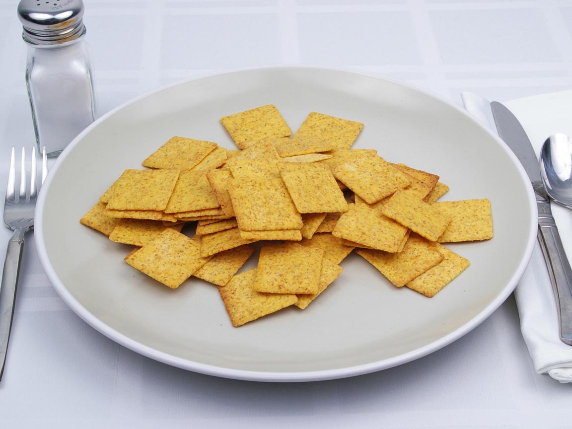 Calories in 60 cracker(s) of Wheat Thins Crackers - Hint of Salt