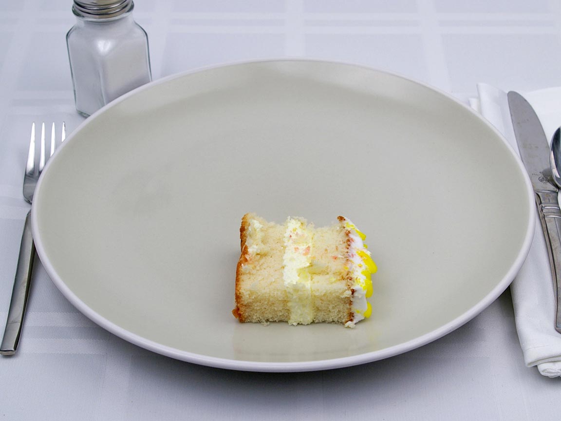 Calories in 1 piece of White Sheet Cake - Frosted