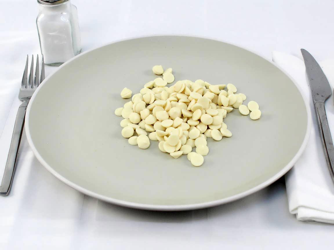 Calories in 90 grams of White Chocolate Chips