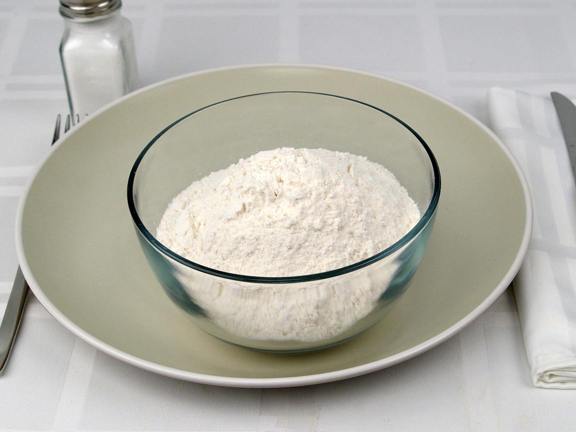Calories in 1.5 cup(s) of White All Purpose Flour