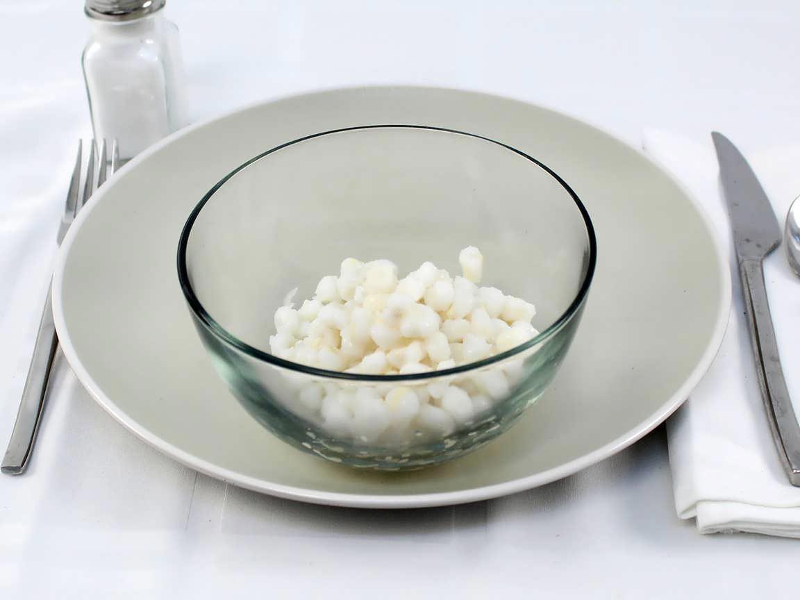 Calories in 1 cup(s) of White Hominy Canned