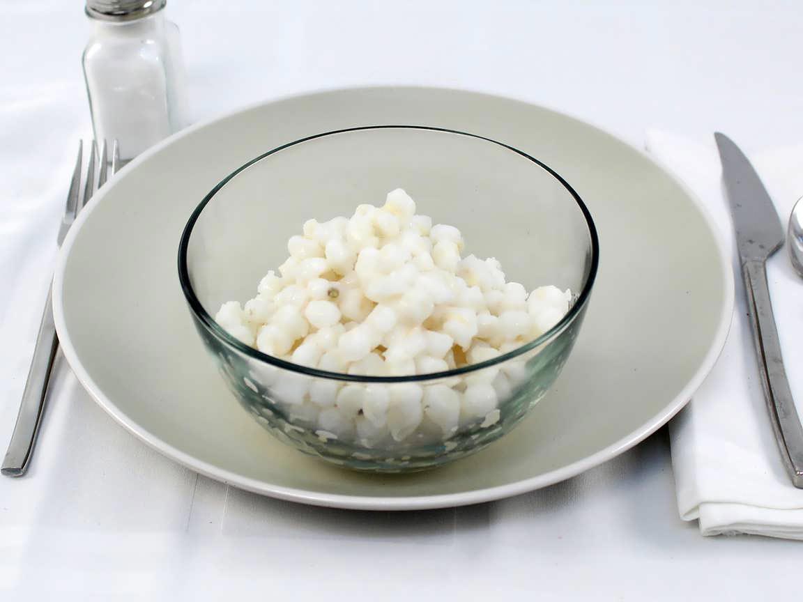 Calories in 2 cup(s) of White Hominy Canned