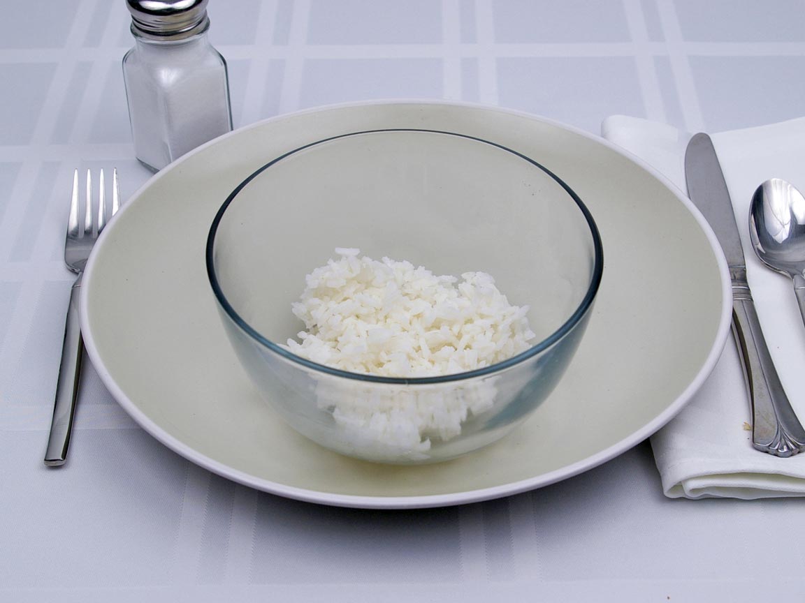 Calories in 0.5 cup(s) of White Rice - Cooked Avg