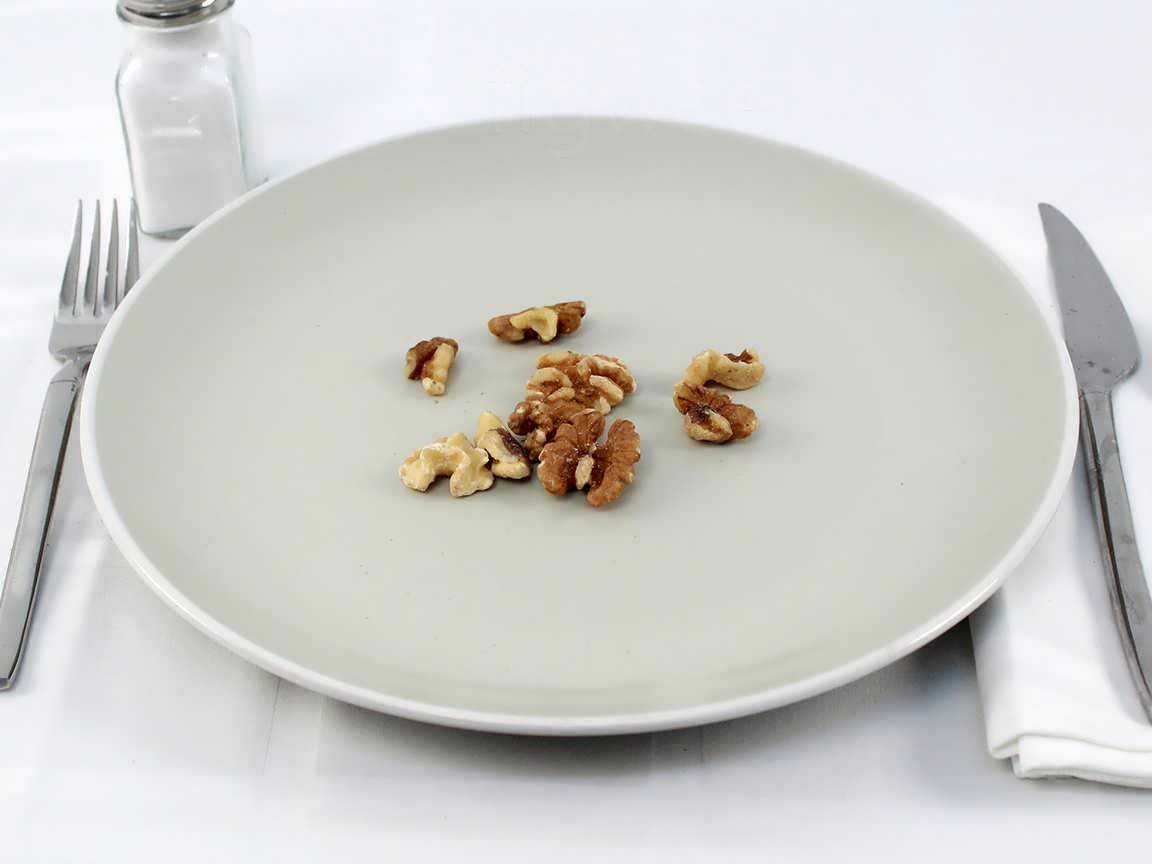 Calories in 14 grams of Whole Walnuts