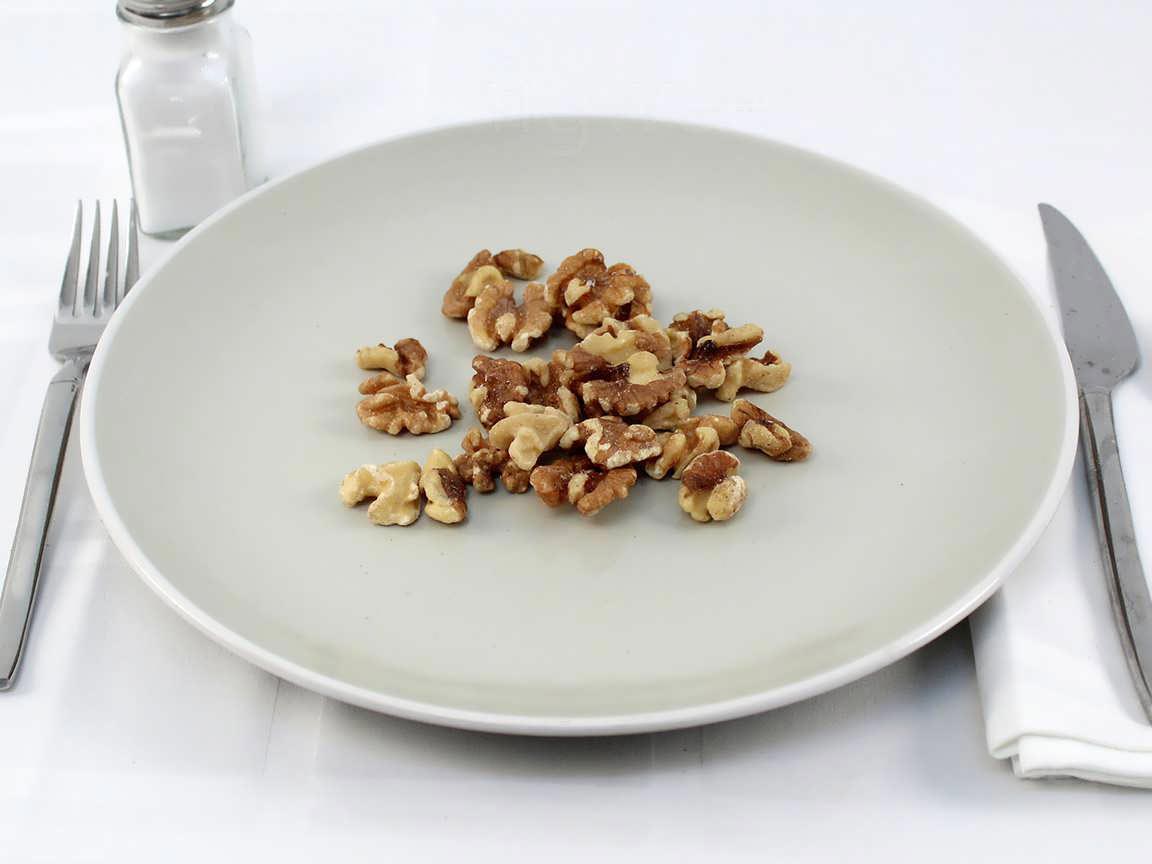 Calories in 42 grams of Whole Walnuts