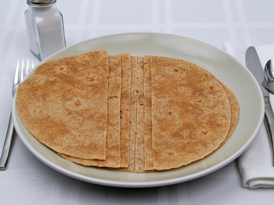 Calories in 3.5 tortilla(s) of Tortillas - Whole Wheat