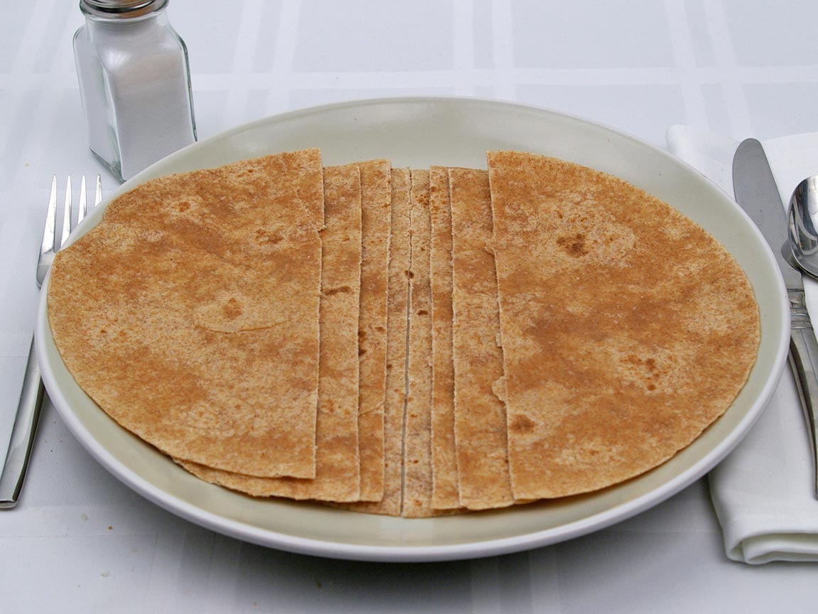 Calories in 4 tortilla(s) of Tortillas - Whole Wheat