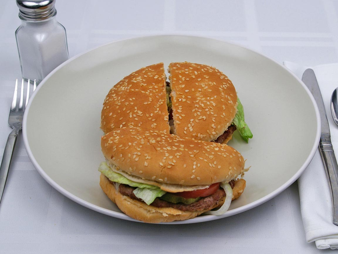 Calories in 1.5 whopper(s) of Burger King - Whopper