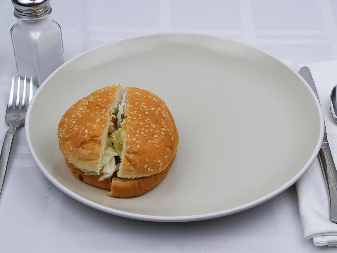 Calories in 1 burger(s) of Burger King - Whopper Jr
