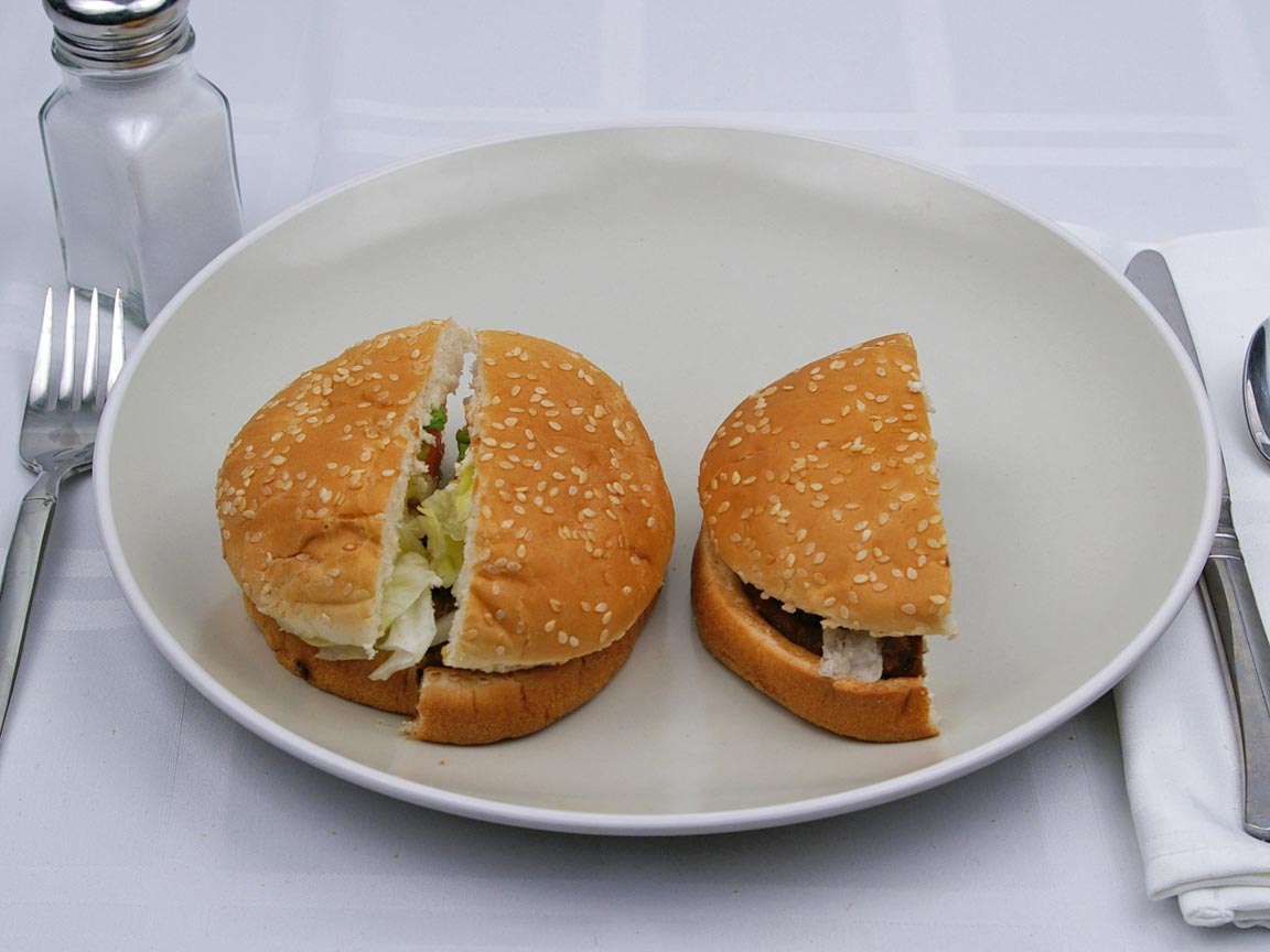 Calories in 1.5 burger(s) of Burger King - Whopper Jr