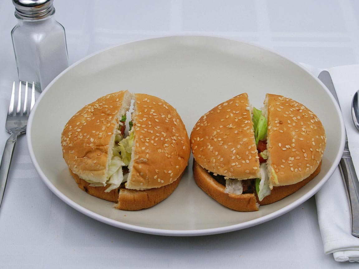 Calories in 2 burger(s) of Burger King - Whopper Jr