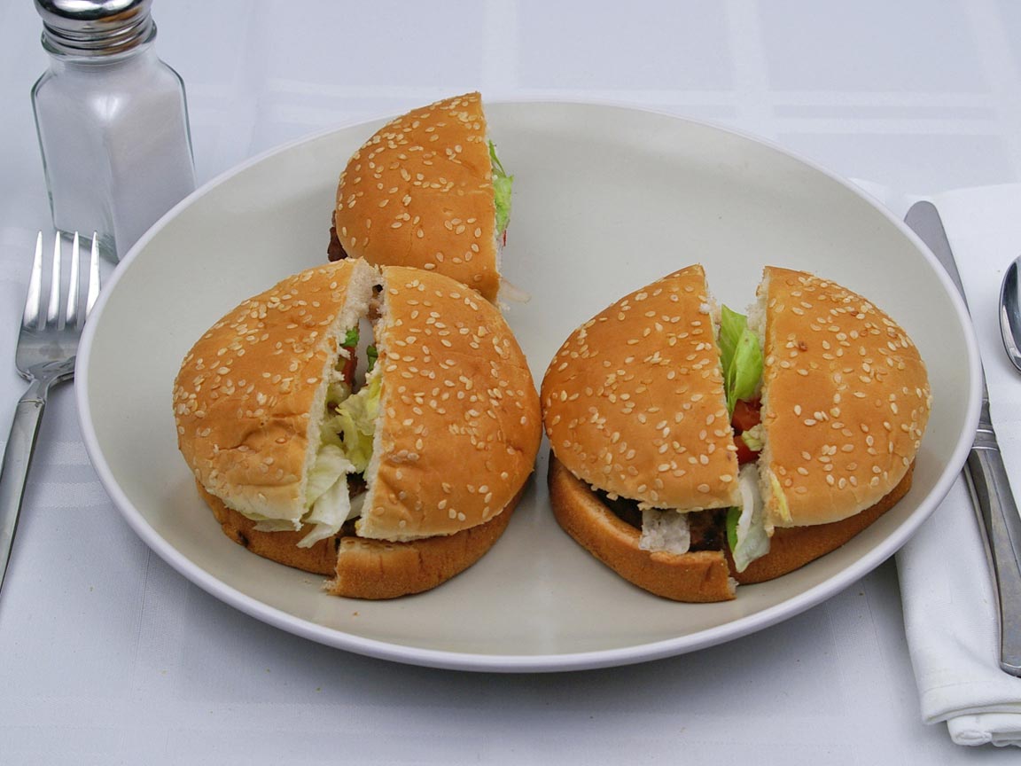 Calories in 2.5 burger(s) of Burger King - Whopper Jr