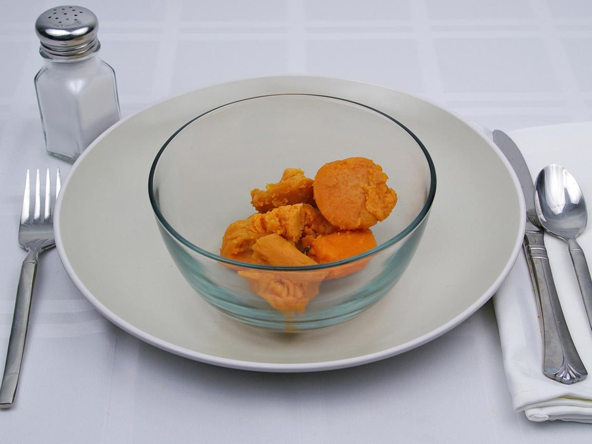 Calories in 127 grams of Yams - Canned