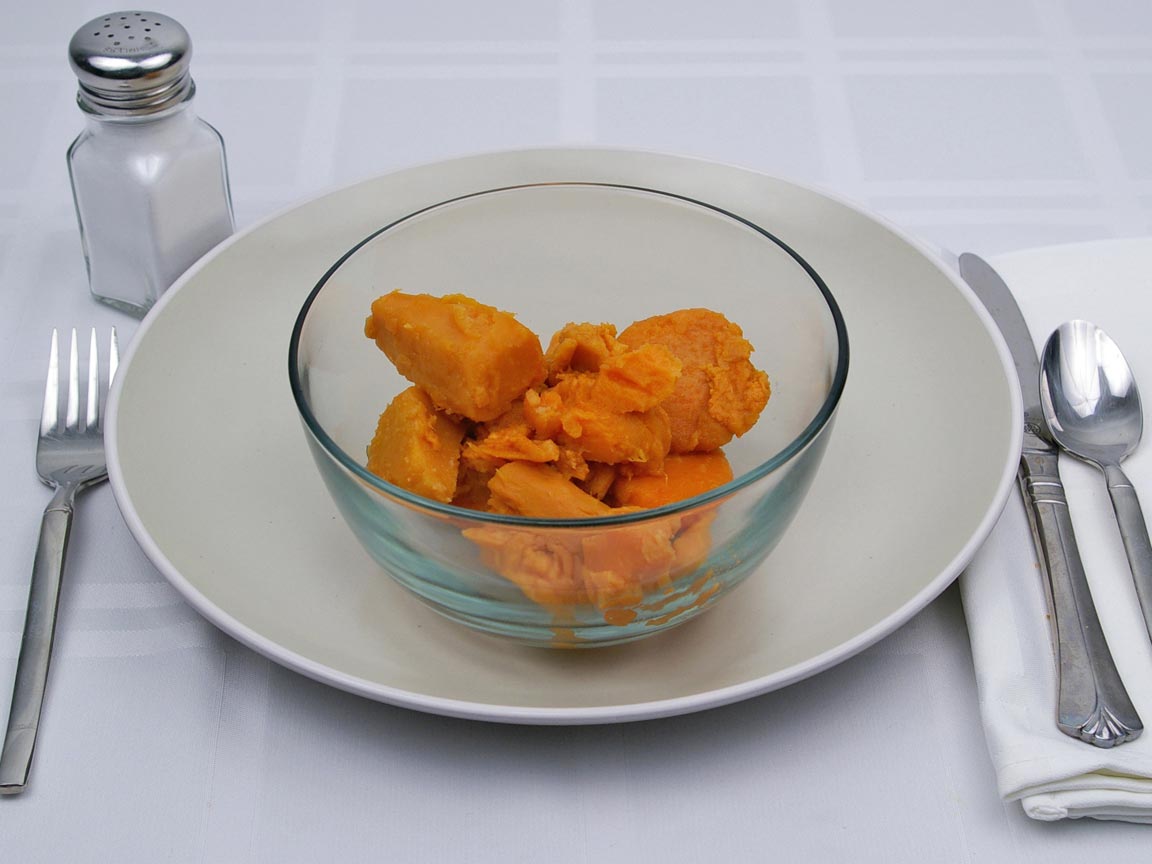 Calories in 212 grams of Yams - Canned