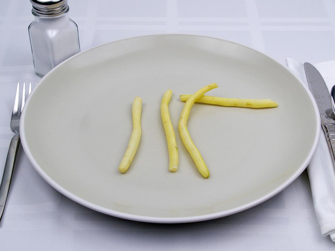 Calories in 28 grams of Yellow Wax Beans
