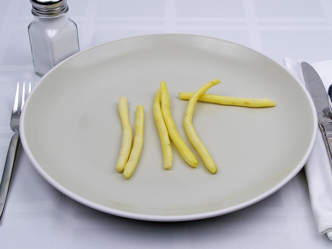 Calories in 42 grams of Yellow Wax Beans