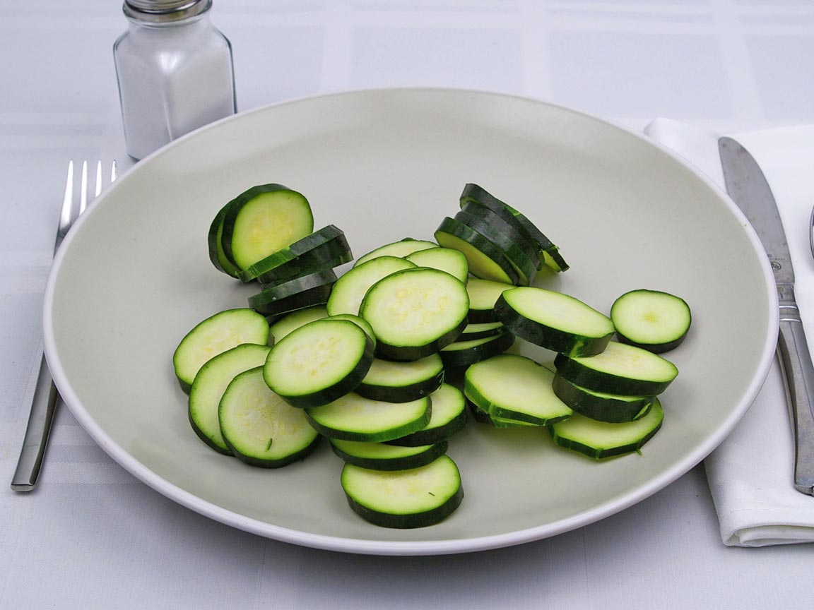 Calories in 1.75 cup of Zucchini - Courgette - Fresh